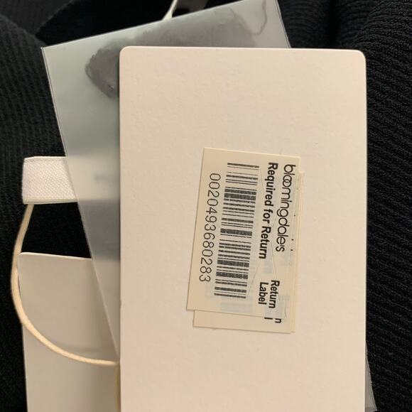 HELMUT LANG Size L Black Ribbed Twisted Back Tank Dress - Picture 6 of 7